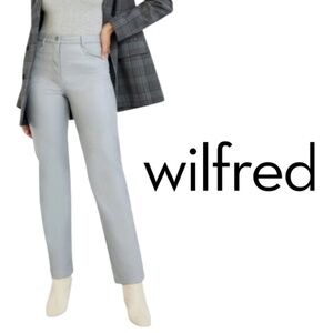 Wilfred The Melina Pant High-Waisted Cropped Vegan Leather Light Blue/Grey - 6